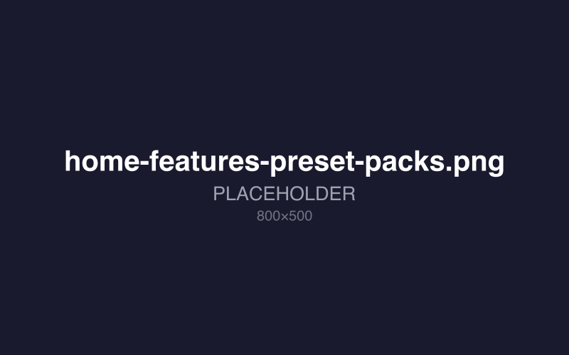 Preset Packs